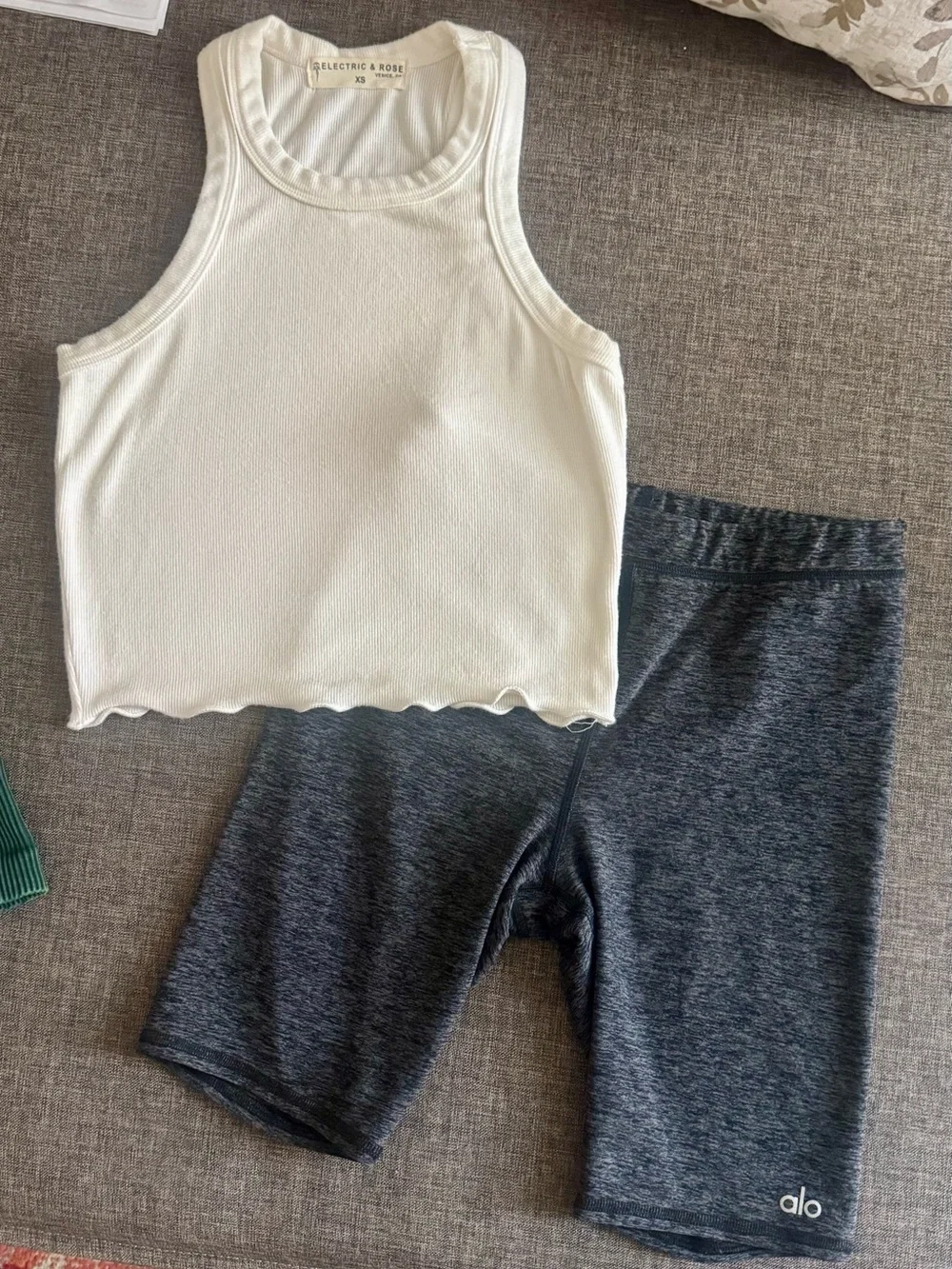 ALO Biker Shorts and FREE E&R top